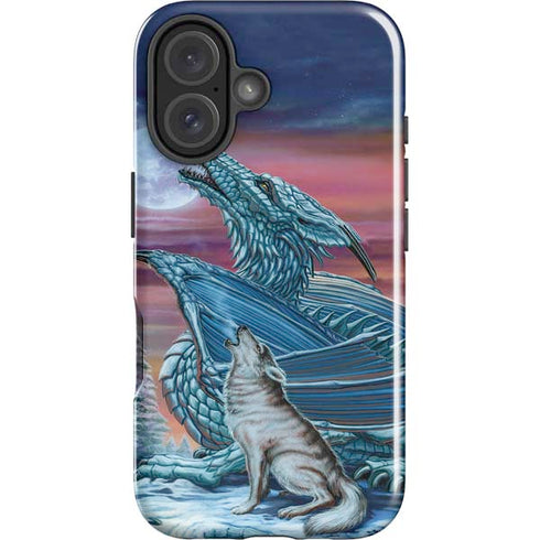Dragon and the Wolf by Ed Beard Jr iPhone 16 Impact Case